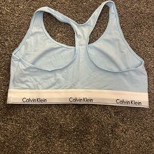 Calvin Klein sports bra. Baby blue. Never worn!